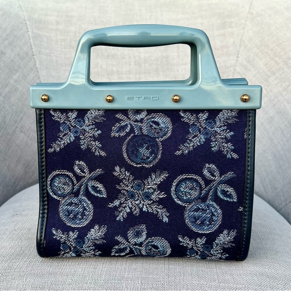 Etro Love Trotter Pegasus Hand Bag With Shoulder Strap Embroidered - Picture 4 of 12